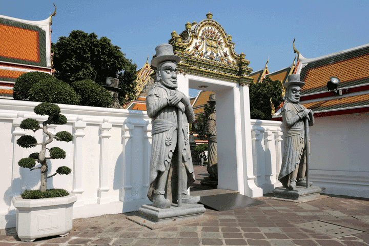 Wachters-demonen bij de Wat Pho in Bangkok